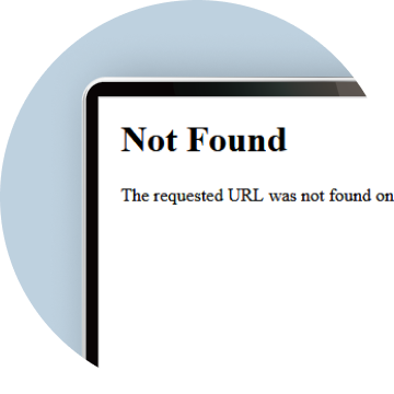 Not Foundと表示されているPC画面